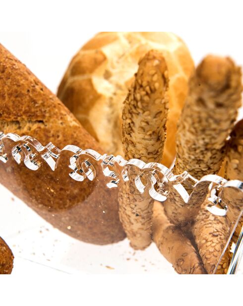 Porte-pain Galatea transparent - 22x22x8.6 cm