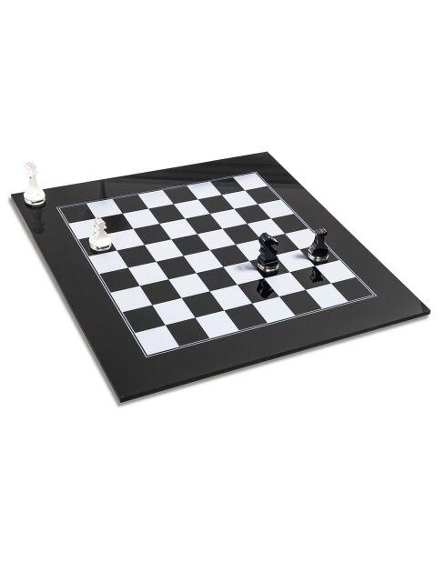 Échiquier en plexiglas Kasparov transparent - 40x40x3 cm