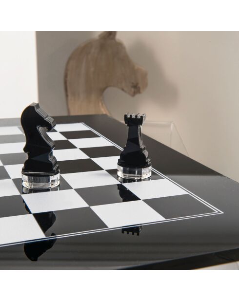 Échiquier en plexiglas Kasparov transparent - 40x40x3 cm