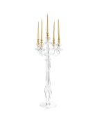 Chandelier à 5 bras transparent - 56x56x120 cm