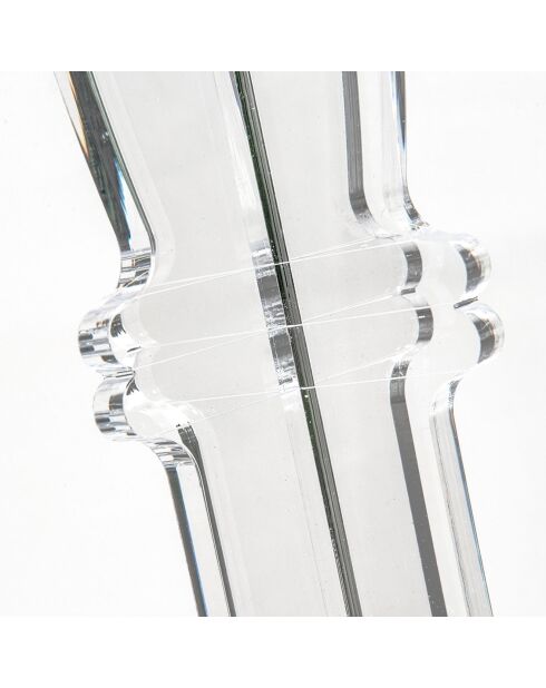 Chandelier à 5 bras transparent - 56x56x120 cm