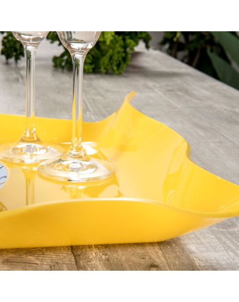 Plateau Drappeggi jaune - 41x31x5 cm