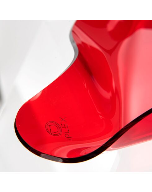 Plateau Drappeggi rouge/transparent - 55x32x5 cm