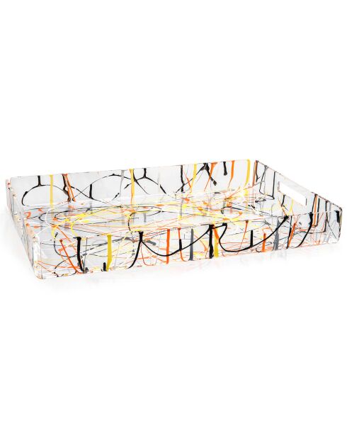 Grand plateau Bon Ton multicolore - 45.5x32x5 cm