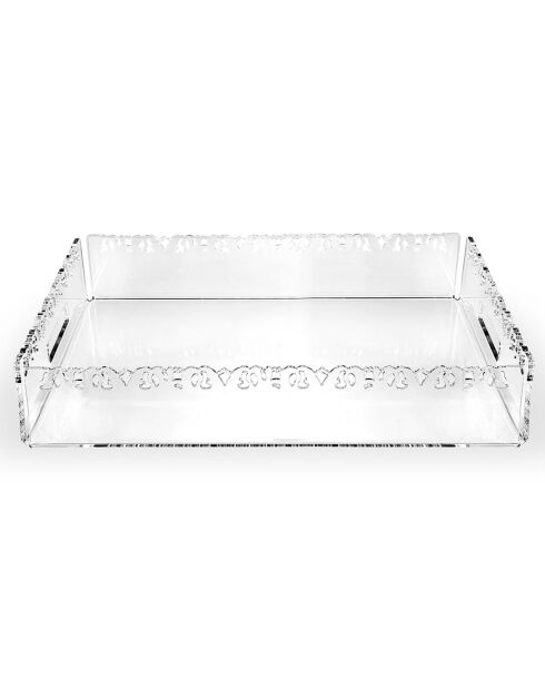 Vassoio piccolo trasparente Galatea - 33x23x4 cm