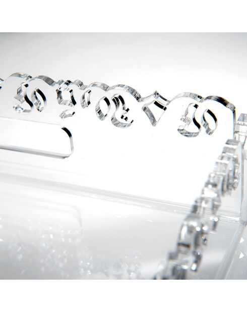 Vassoio piccolo trasparente Galatea - 33x23x4 cm