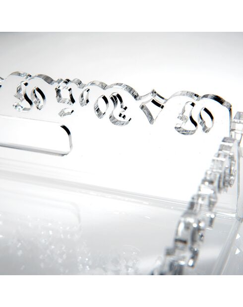 Petit Plateau Galatea transparent - 33x23x4 cm