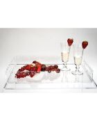 Grand Plateau Galatea transparent - 45.5x32x5 cm