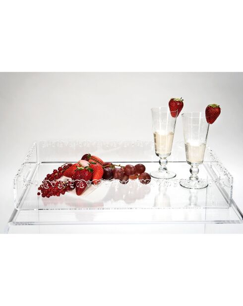 Vassoio grande trasparente Galatea - 45,5x32x5 cm