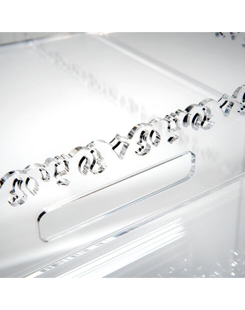 Vassoio grande trasparente Galatea - 45,5x32x5 cm