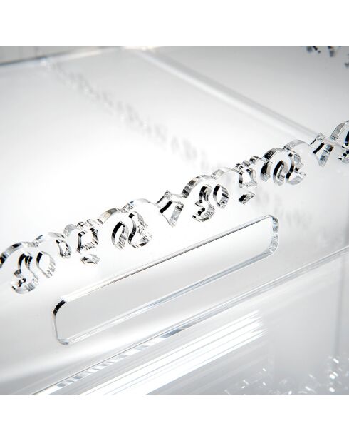 Grand Plateau Galatea transparent - 45.5x32x5 cm