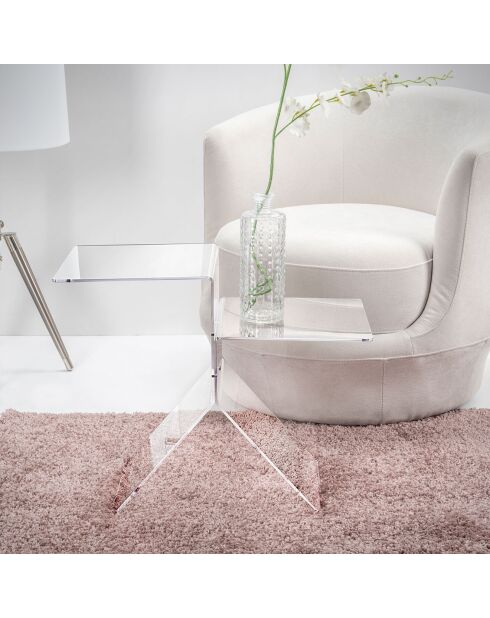 Table basse Bangles transparente - 56x28x46 cm