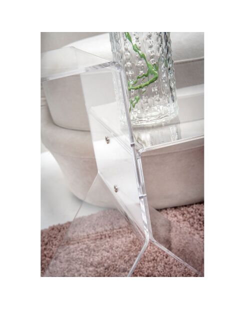 Table basse Bangles transparente - 56x28x46 cm