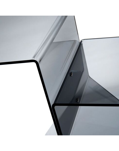 Table basse Bangles gris fumé - 56x28x46 cm