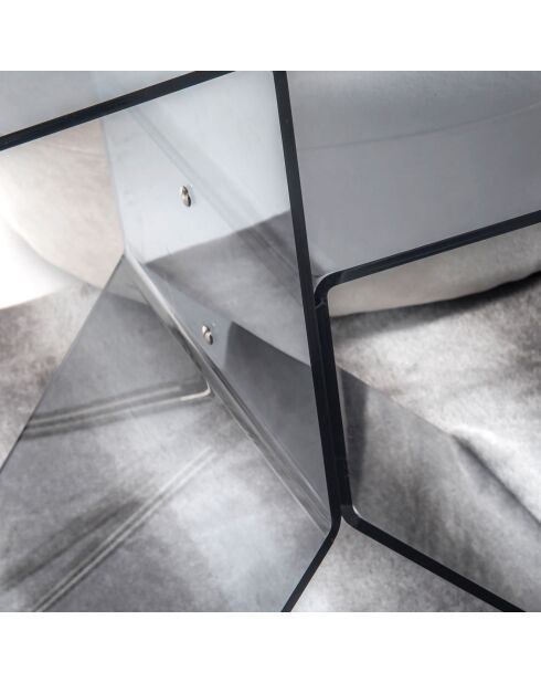 Table basse Bangles gris fumé - 56x28x46 cm