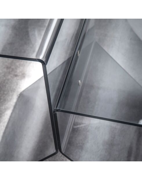 Table basse Bangles gris fumé - 56x28x46 cm