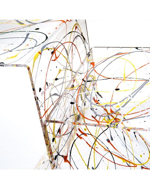 Table basse Bangles multicolore - 56x28x46 cm
