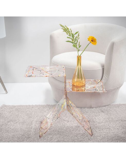 Table basse Bangles multicolore - 56x28x46 cm