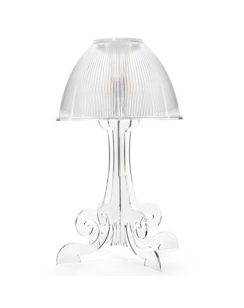 Lampe de table et de lecture à LED Iris transparente - 34x34x52.8 cm