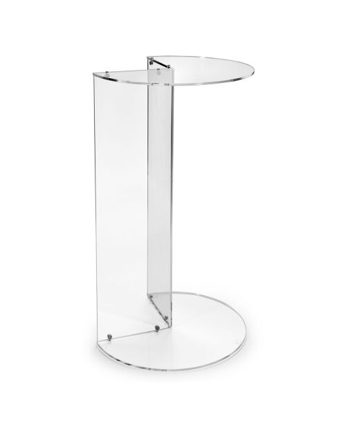 Table d'appoint Atari transparente - 37.5x32x67.5 cm