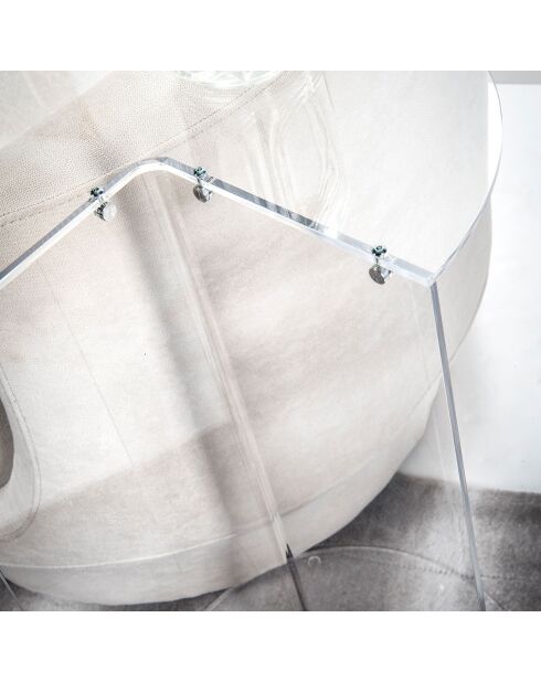 Table d'appoint Atari transparente - 37.5x32x67.5 cm