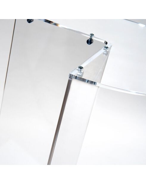 Table d'appoint Atari transparente - 37.5x32x67.5 cm