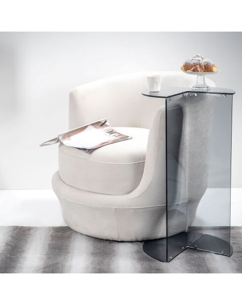 Table d'appoint Atari gris fumé - 37.5x32x67.5 cm