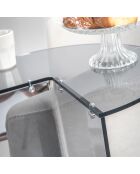 Table d'appoint Atari gris fumé - 37.5x32x67.5 cm