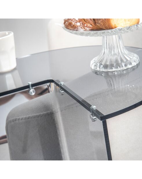 Table d'appoint Atari gris fumé - 37.5x32x67.5 cm