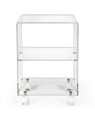 Chariot d'appoint Obvious transparent - 39.5x30x51 cm