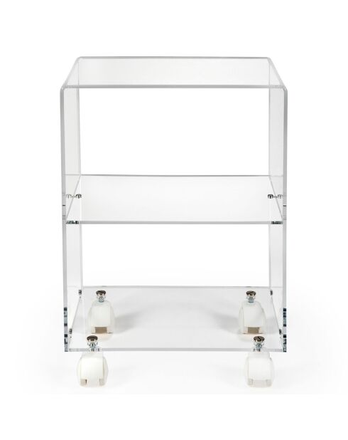 Offensichtlicher transparenter Seitenwagen - 39,5 x 30 x 51 cm