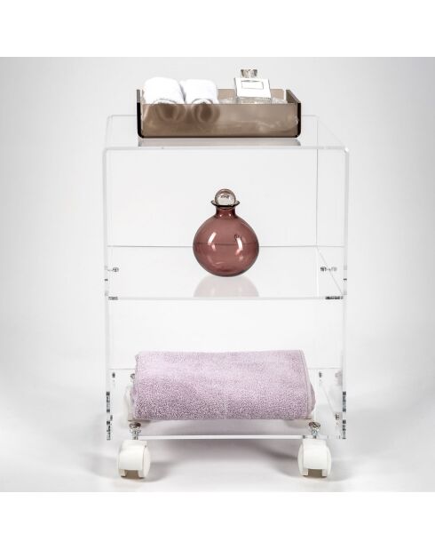 Chariot d'appoint Obvious transparent - 39.5x30x51 cm