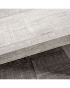 Table de chevet Lyn transparent/gris - 40x33x50 cm