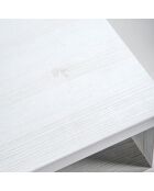 Table de chevet Lyn transparent/blanc - 40x33x50 cm