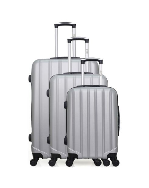 3 koffers 4 wielen simple Himalaya 55/65/75 cm grijs