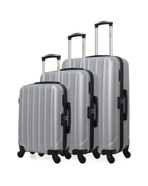 3 koffers 4 wielen simple Himalaya 55/65/75 cm grijs