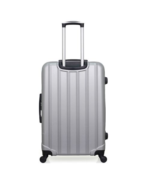 Mittelgroßer Reisekoffer Himalaya mit 4 Einzelrädern, 65 cm, grau