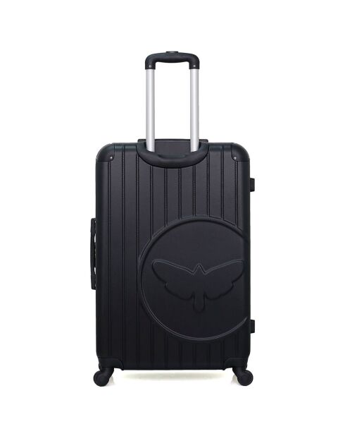 Mittelgroßer Reisekoffer 4 Einzelräder Marianne 65 cm schwarz