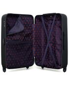 Mittelgroßer Reisekoffer 4 Einzelräder Marianne 65 cm schwarz