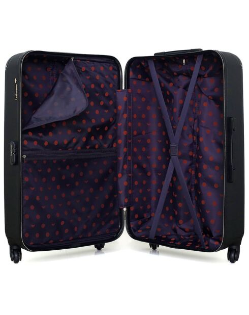 Mittelgroßer Reisekoffer 4 Einzelräder Marianne 65 cm schwarz