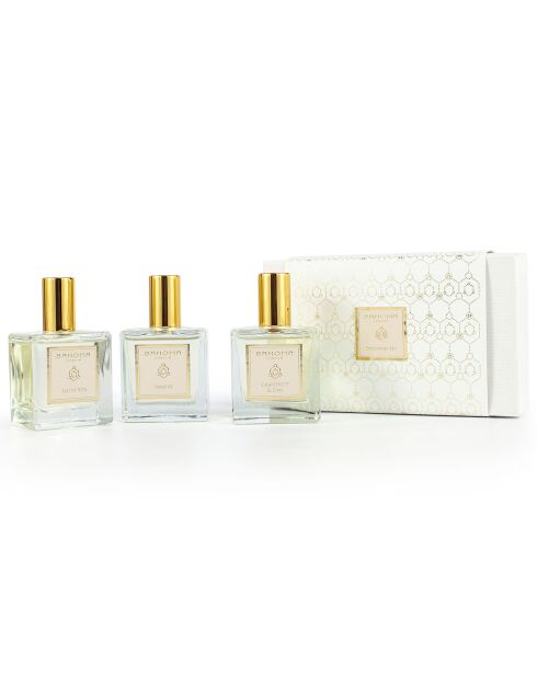 Coffret 3 Vaporisateurs White Collection Eau de Mer, Jasmin, Pamplemousse & Citron Vert - 3x50 ml