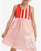 Robe sans manches rose