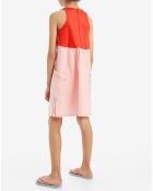 Robe sans manches rose