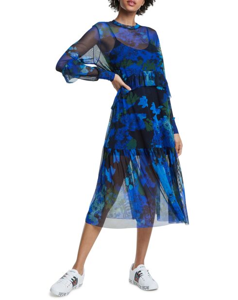 Robe à manches longues bleu marine