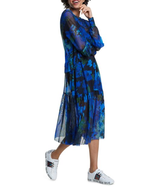 Robe à manches longues bleu marine