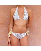 Haut de Maillot Triangle Henrietta Citrus jaune/blanc
