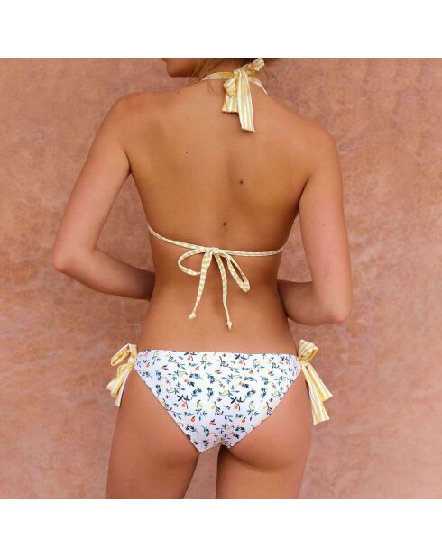 Bas de Maillot Lisa Citrus jaune/blanc
