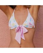 Haut de Maillot Triangle Cara St Barth rose