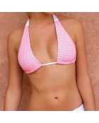 Haut de Maillot Triangle Henrietta Gingham rose