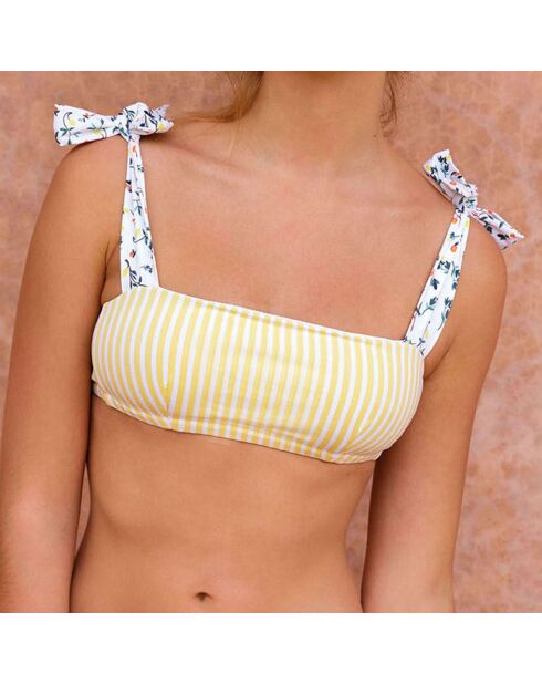 Haut de Maillot Bandeau Tamara Citrus jaune
